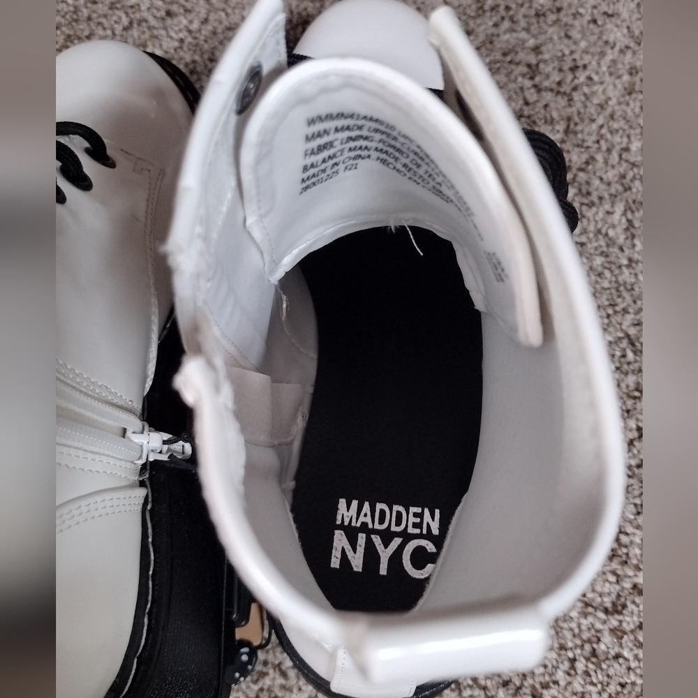 Madden White Combat Boots - Picture 6 of 8